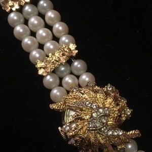 Vintage Gold Tone Bracelet/Watch, 1930’s.